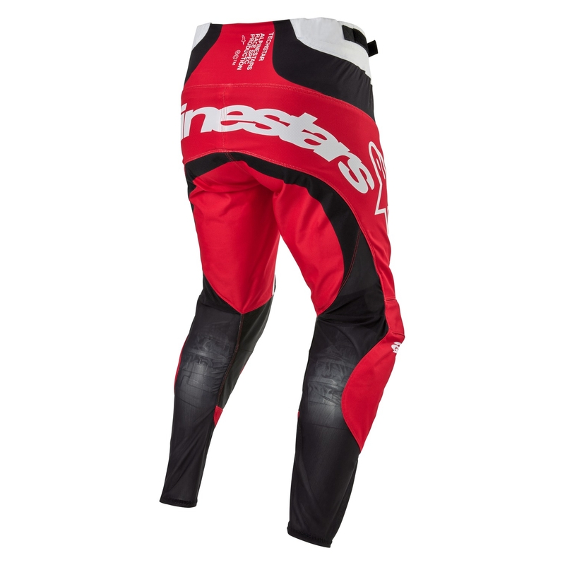 Pantaloni motocross Alpinestars Techstar Ocuri roșu-alb-negru