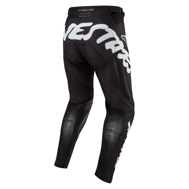 Pantaloni motocross Alpinestars Racer Hana alb-negru