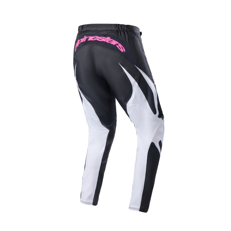 Pantaloni motocross damă Alpinestars Stella Fluid alb-negru