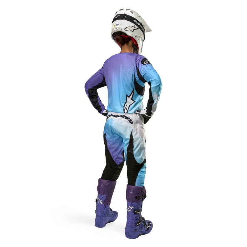 Pantaloni motocross Alpinestars Stella Fluid 2024 pentru femei alb-violet