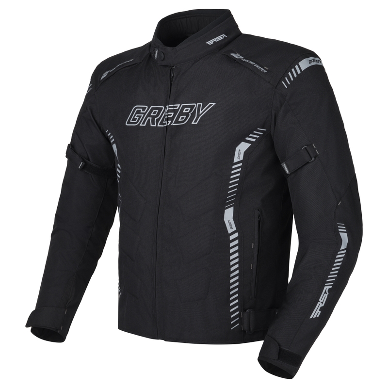 Geacă moto RSA Greby 2 negru-gri-alb