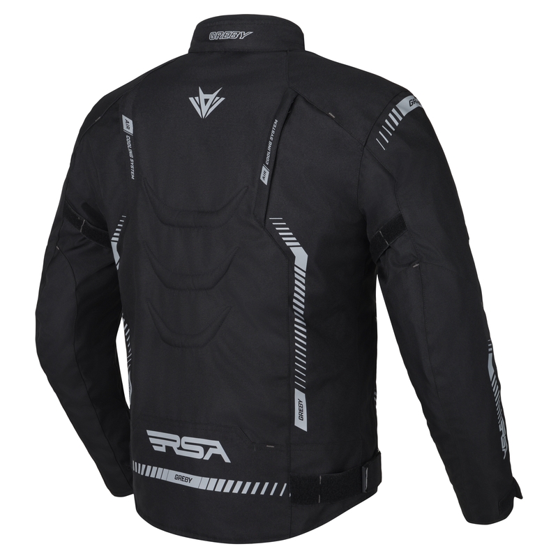 Geacă moto RSA Greby 2 negru-gri-alb