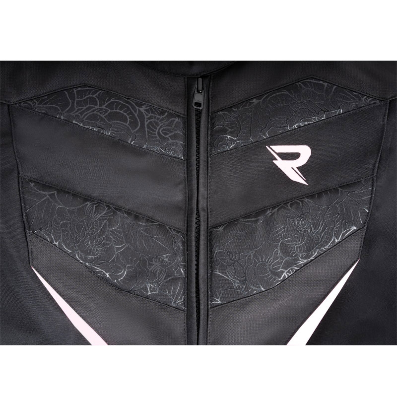 Geaca moto dama Street Racer Rose negru-alb