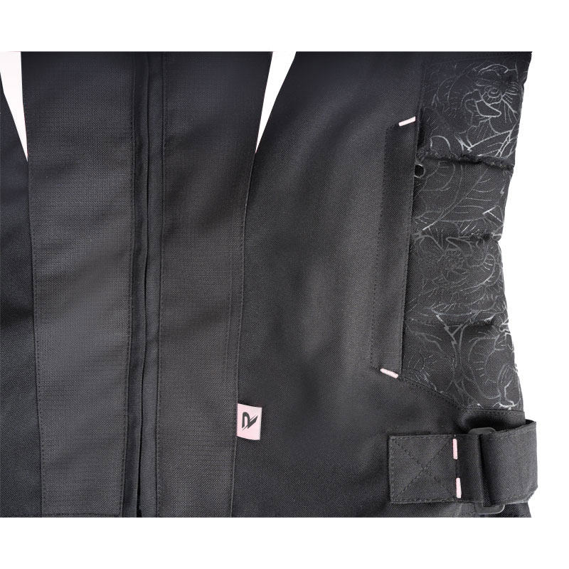 Geaca moto dama Street Racer Rose negru-alb