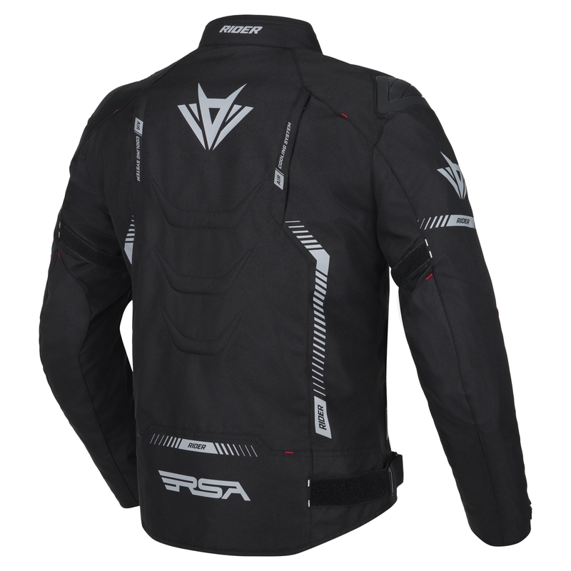 Geacă de motocicletă RSA Rider negru-gri-rou