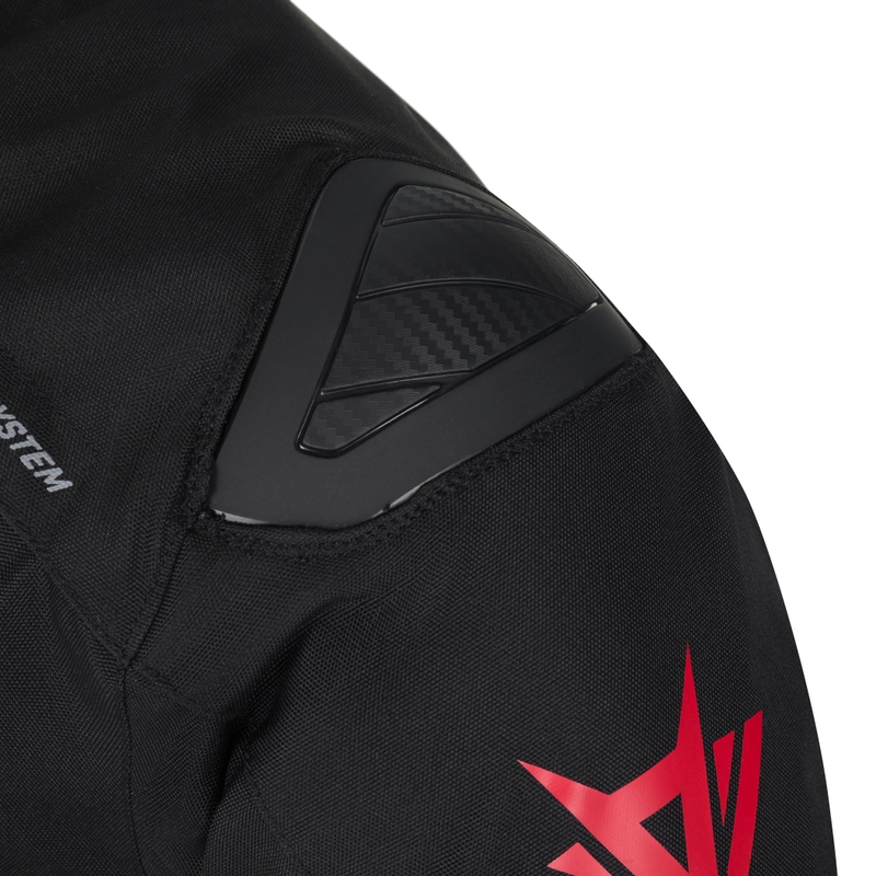 Geacă motociclistă RSA Rider negru-alb-roșu