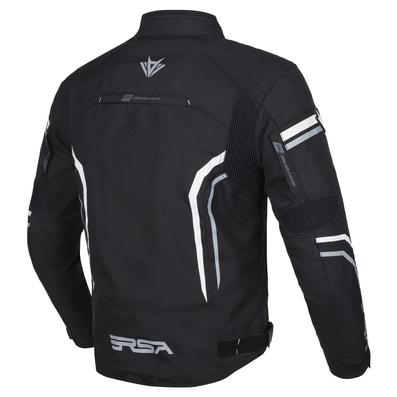 Geacă de motocicletă RSA Compact 2 negru-gri-alb