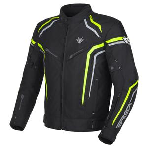 Jachetă pentru motociclete RSA Compact 2 negru-gri-galben-fluo