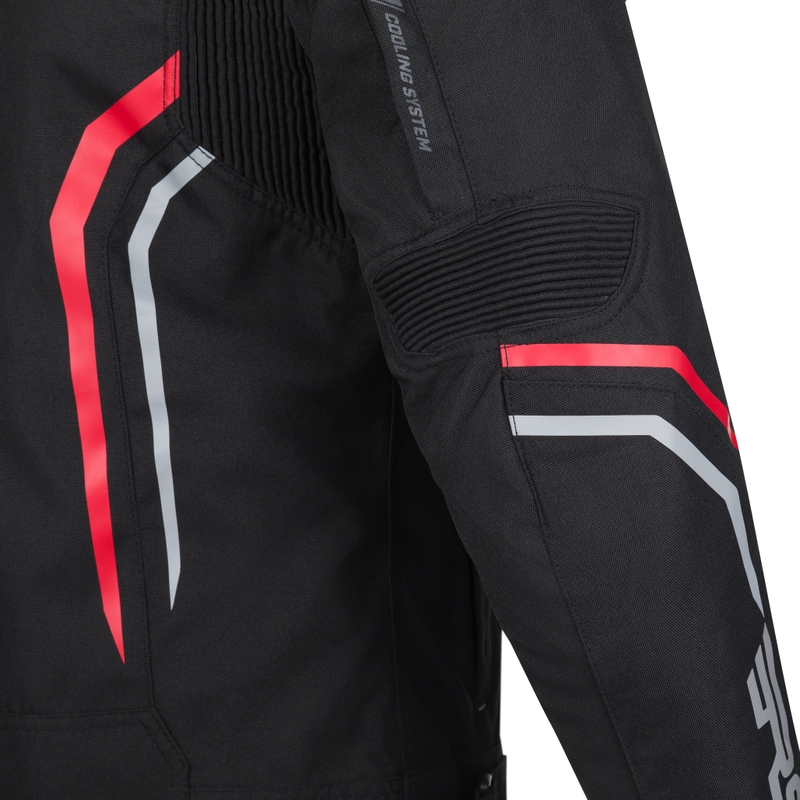 Geacă motociclistă RSA Compact 2 negru-gri-galben fluo