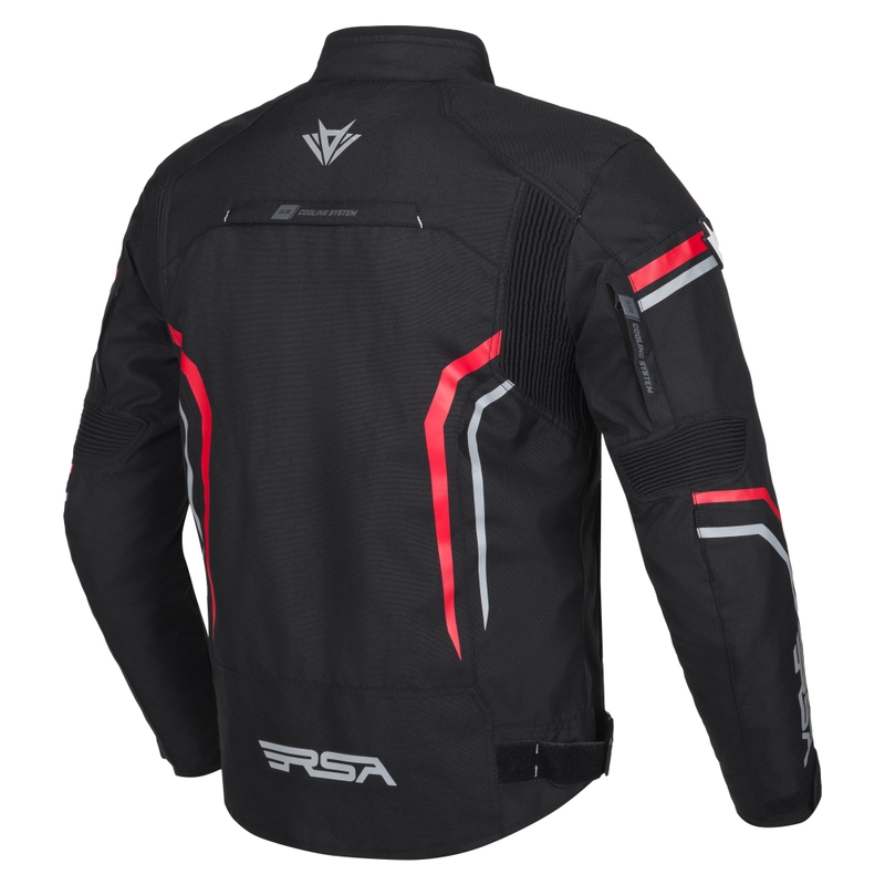 Jacheta moto RSA Compact 2 negru-gri-rosu