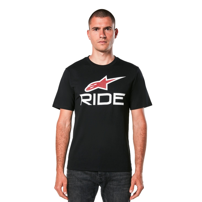 Tricou Alpinestars Ride 4.0 CSF negru-alb-roșu