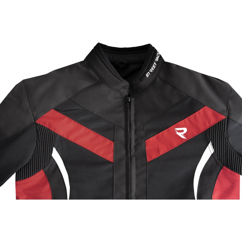 Jacheta moto Street Racer Evans Air negru-rosu
