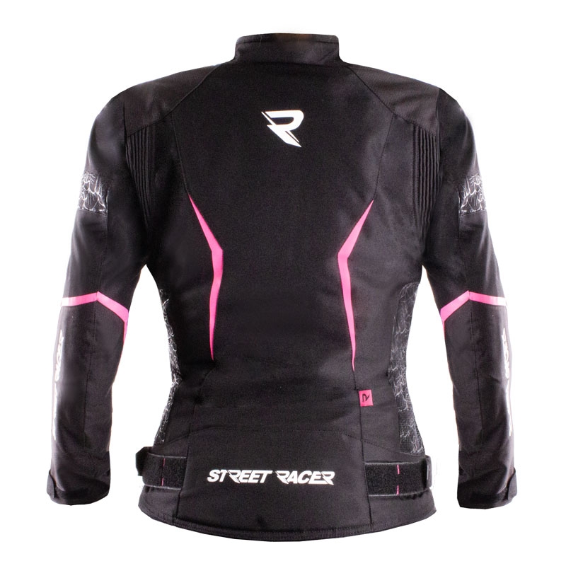 Geaca moto dama Street Racer Rose Air negru-roz