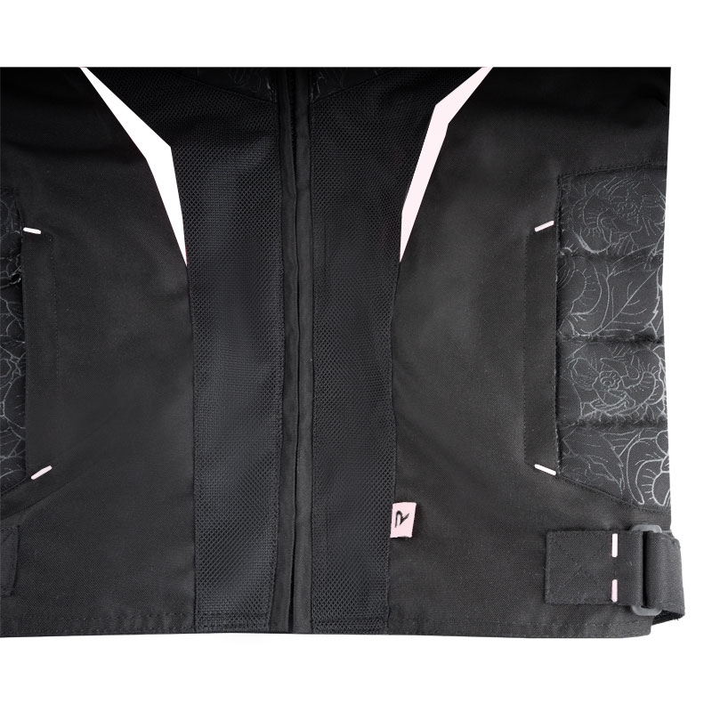Geaca moto dama Street Racer Rose Air negru-alb