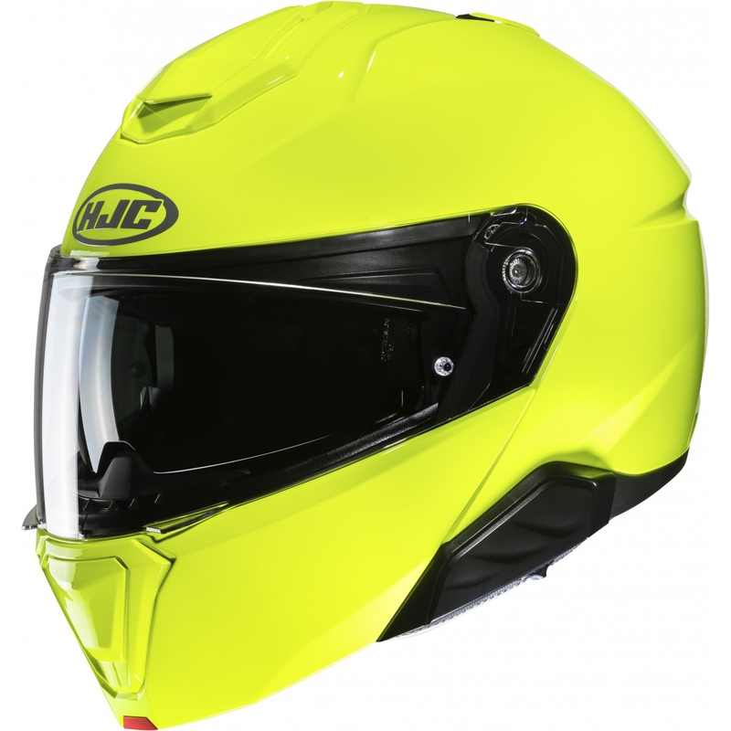 Cască de motocicletă rabatabilă HJC i91 Verde fluo solid