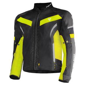 Jachetă de motocicletă Street Racer Evans Air Negru-Galben Fluo