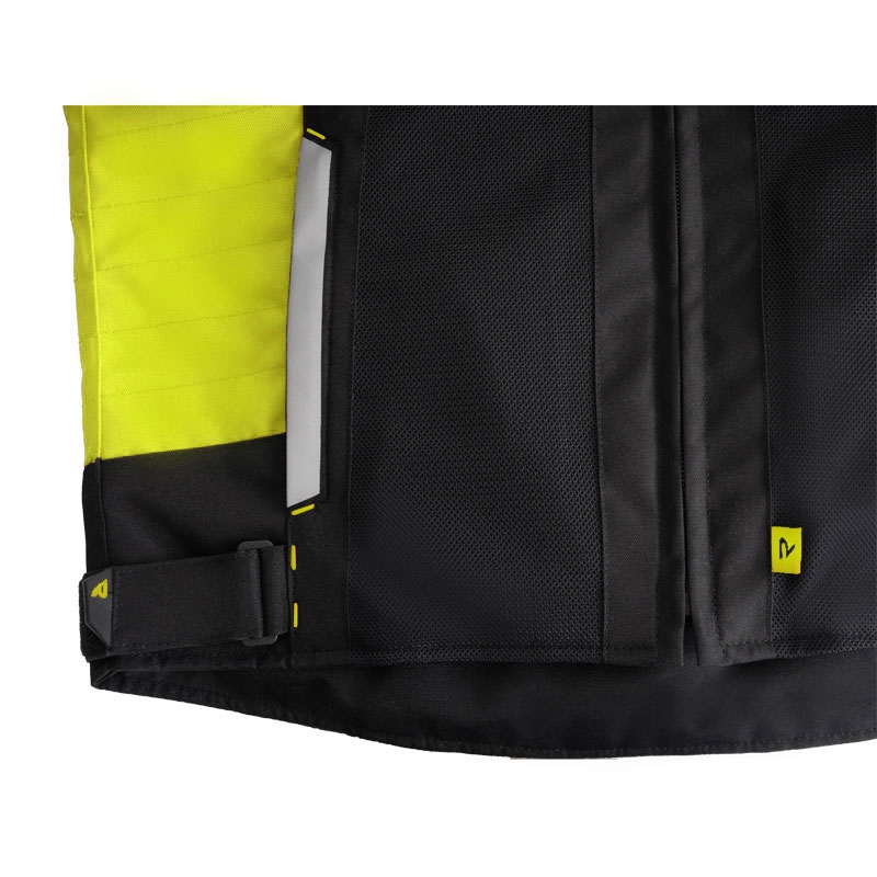 Geacă de motocicletă Street Racer Evans Air negru-galben fluo