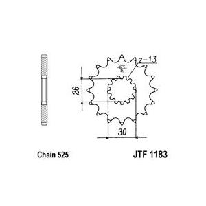 Pinion fata JT JTF 1183-17 17T, 525