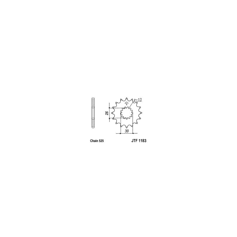 Pinion fata JT 17T, 525 lichidare