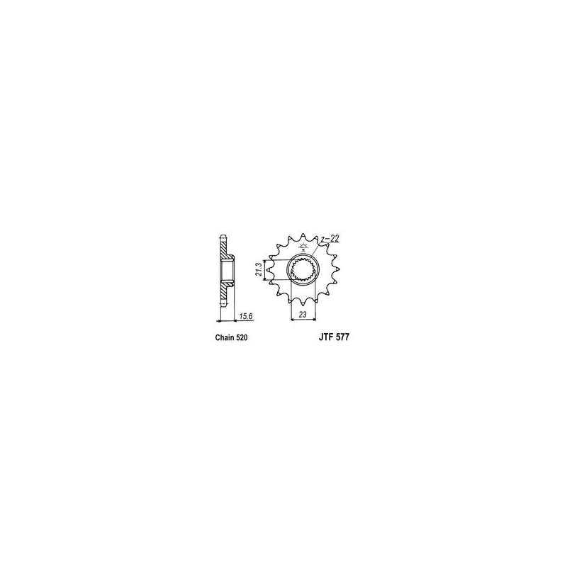 Pinion fata JT 14T, 520