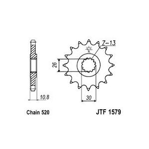 Pinion fata JT JTF 1579-16 16T, 520