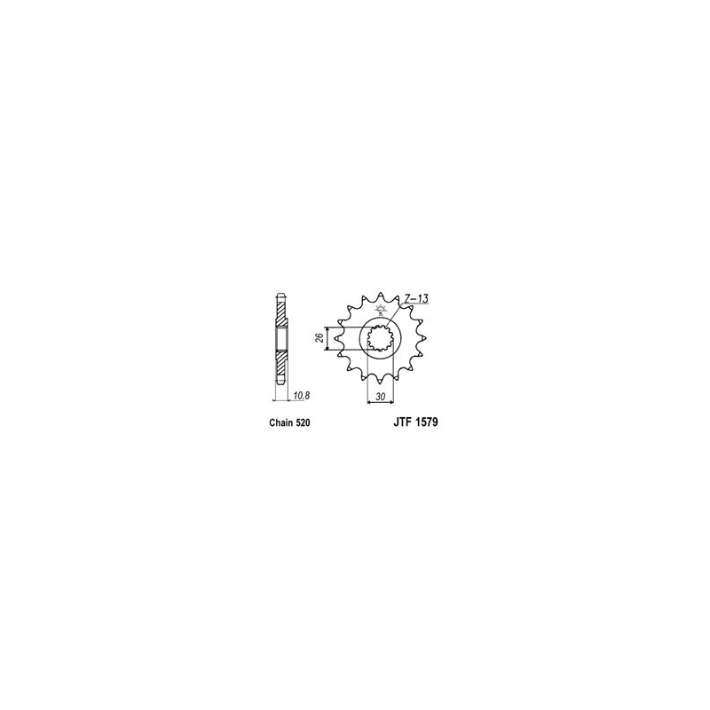 Pinion fata JT 16T, 520