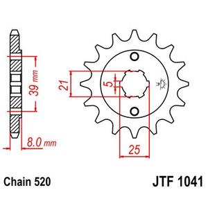 Pinion fata JT JTF 1041-14 14T, 520