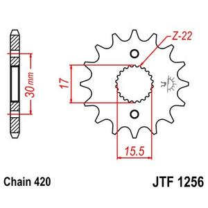 Pinion fata JT JTF 1256-13 13T, 420