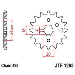 Pinion fata JT JTF 1263-11 11T, 428