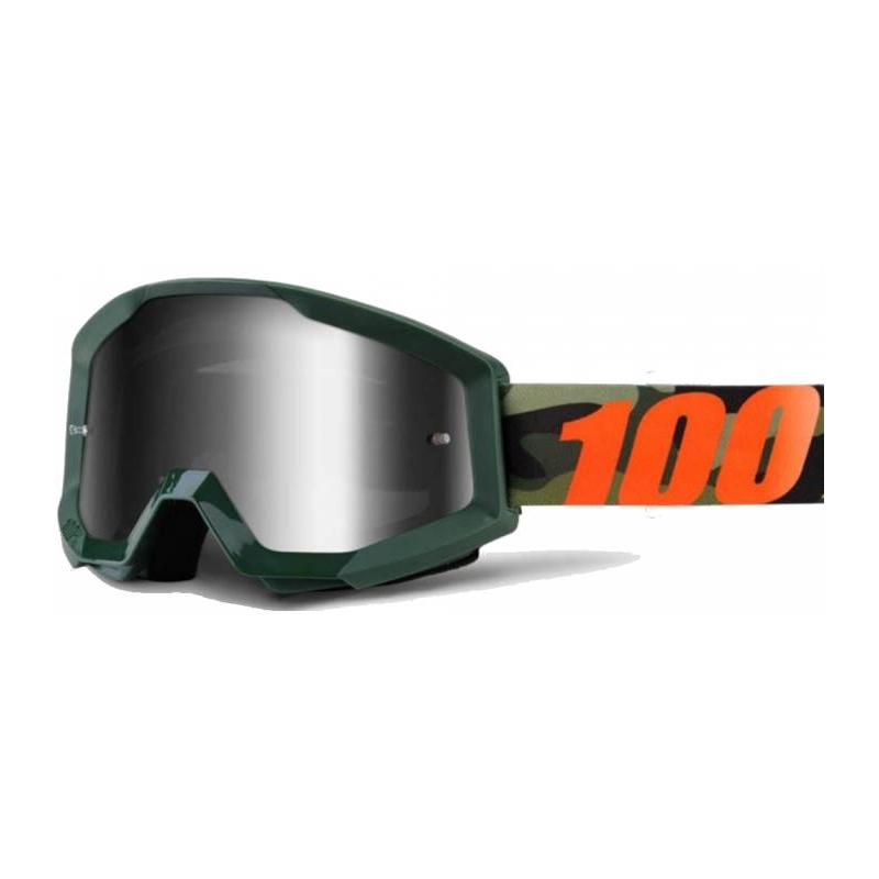 Ochelari 100% Strata Huntitistan negru (plexi cromat argintiu cu pini de mica)