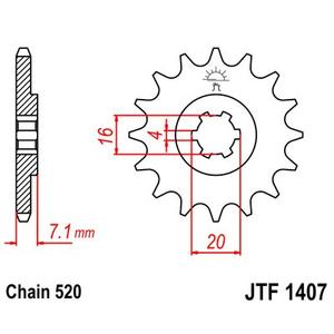 Pinion fata JT JTF 1407-10 10T, 520