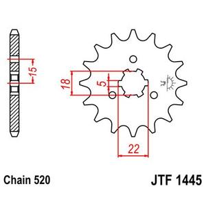 Pinion fata JT JTF 1445-11 11T, 520