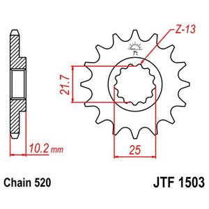 Pinion fata JT JTF 1503-12 12T, 520