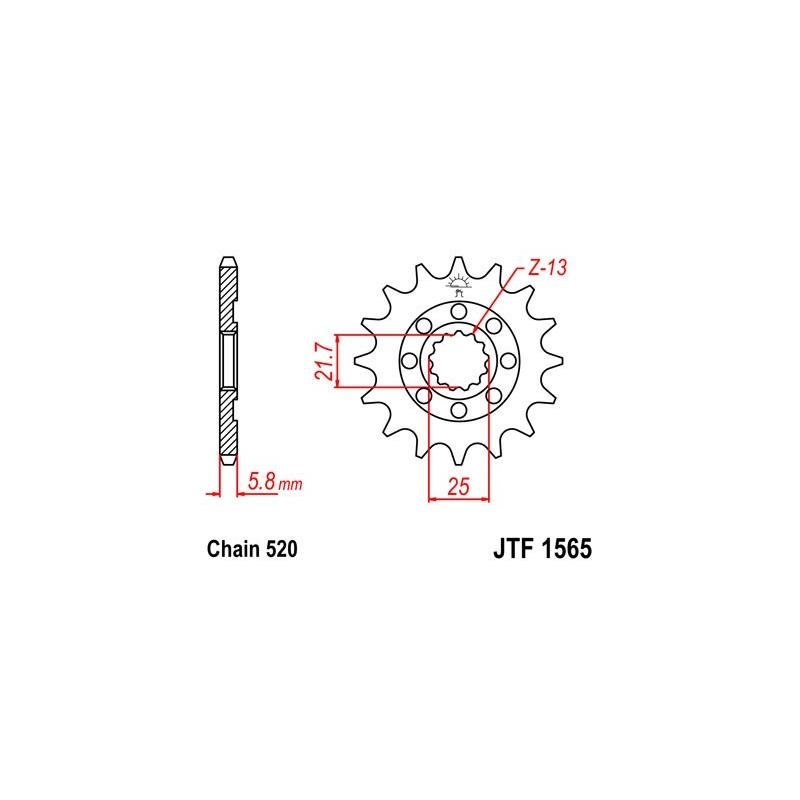 Pinion fata JT 12T, 520