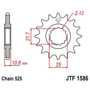 Pinion fata JT JTF 1586-15 15T, 525