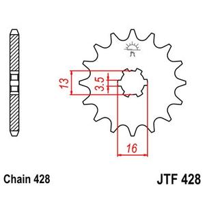 Pinion fata JT JTF 428-15 15T, 428