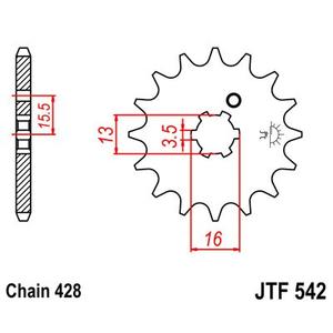 Pinion fata JT JTF 542-10 10T, 428