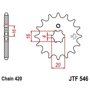 Pinion fata JT JTF 546-12 12T, 420