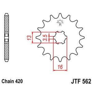 Pinion fata JT JTF 562-09 9T, 420