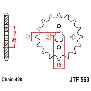 Pinion fata JT JTF 563-14 14T, 420