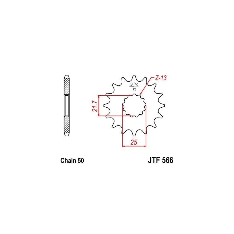 Pinion fata JT 12T, 530