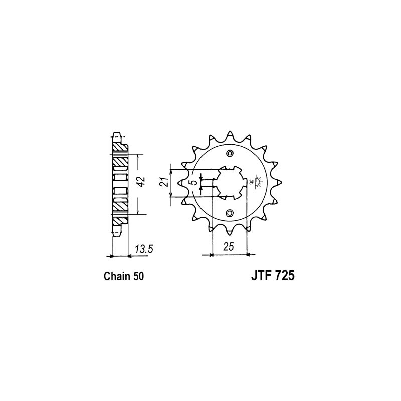Pinion fata JT 15T, 530 lichidare