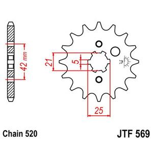Pinion fata JT JTF 569-18 18T, 520