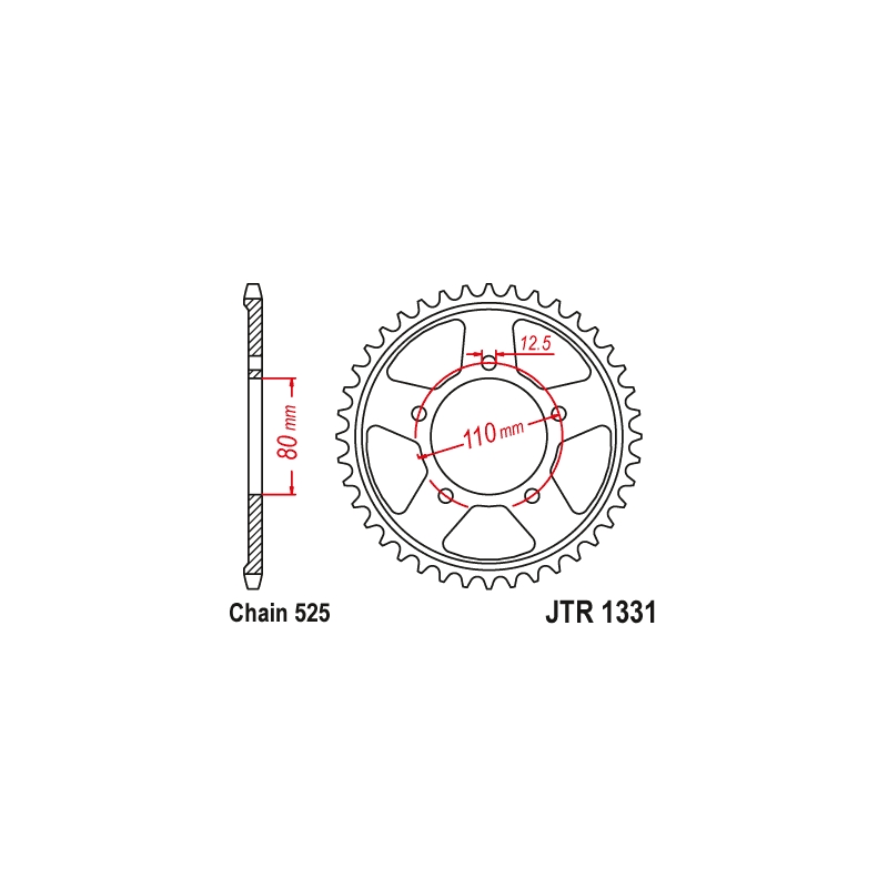 Foaie spate JT 42T, nt((525) Black Zinc