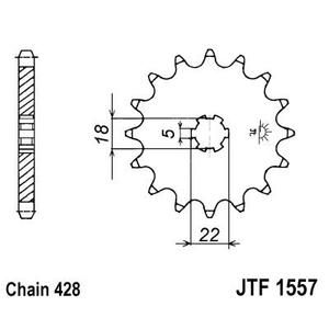 Pinion fata JT JTF 1557-11 11T, 428