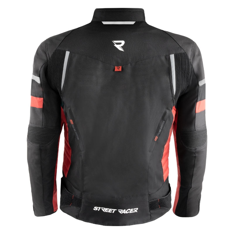 Jacheta moto Street Racer Evans negru-rosu