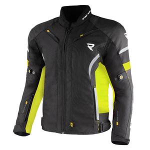 Jachetă de motocicletă Street Racer Evans neagră-galben fluo
