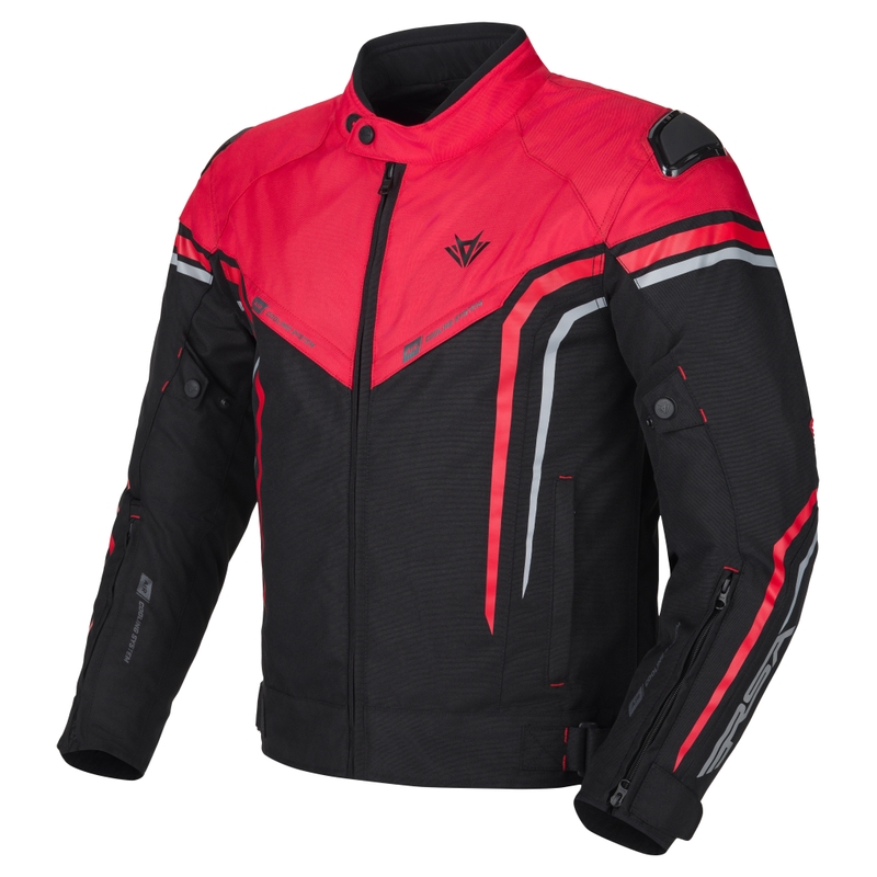 Geacă de motocicletă RSA Compact 2 EVO negru-gri-roșu