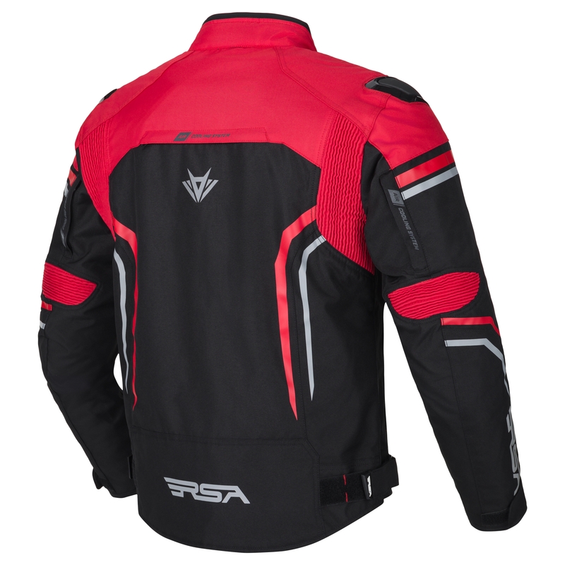 Geacă de motocicletă RSA Compact 2 EVO negru-gri-roșu