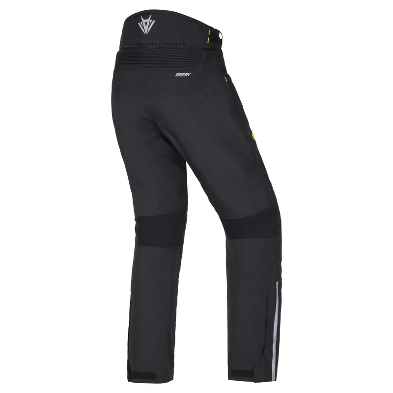 Pantaloni de motocicletă RSA Greby 2 pentru femei, negru-galben-fluo